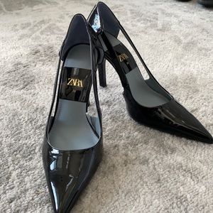 ZARA Cut Out Heels, Black